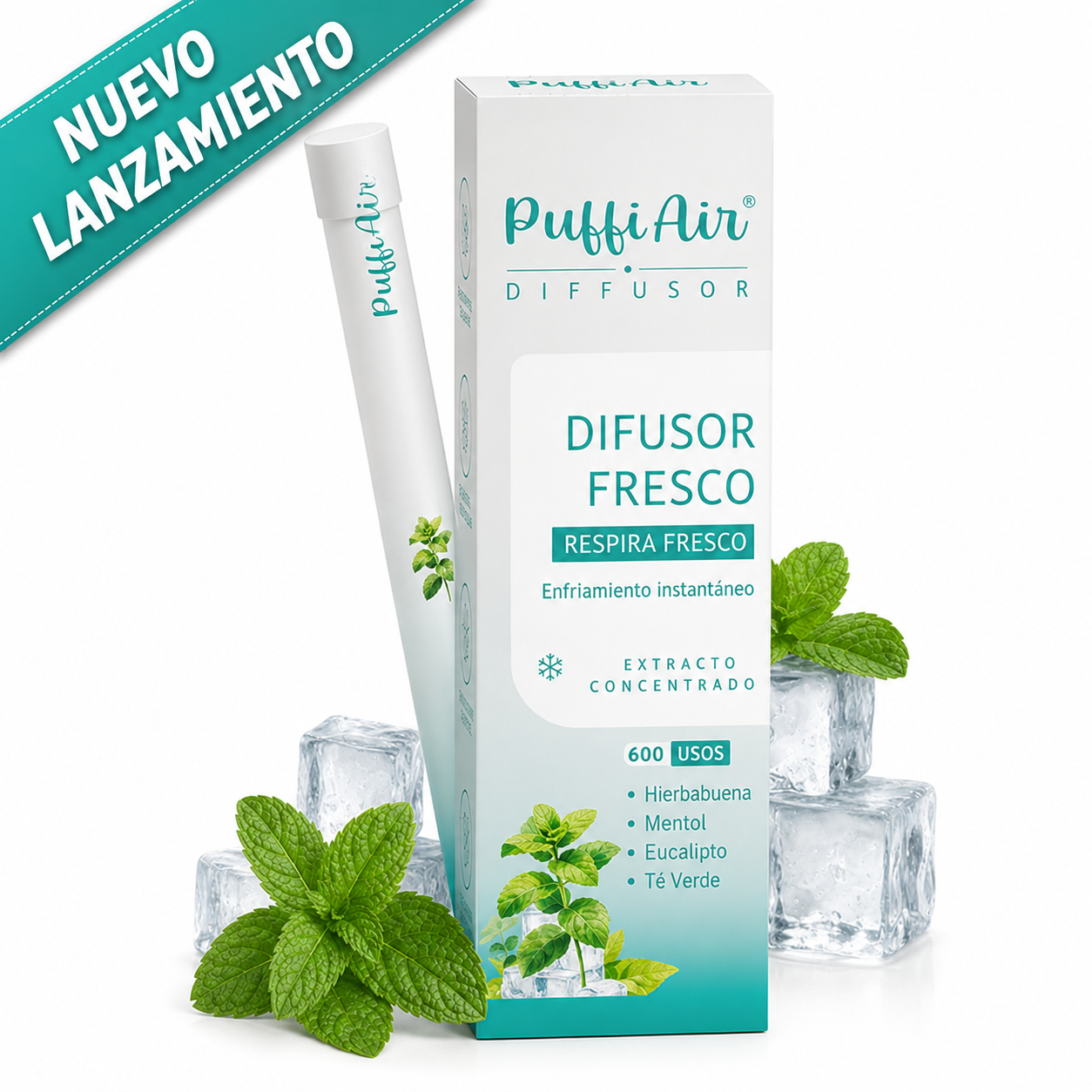 Difusor Herbal Refrescante - Hasta 600 Inhalaciones