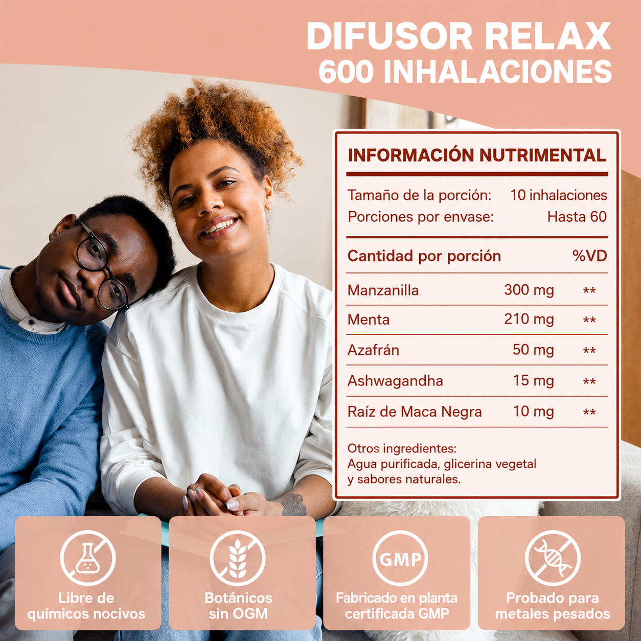 Difusor Herbal Relax - Hasta 600 Inhalaciones