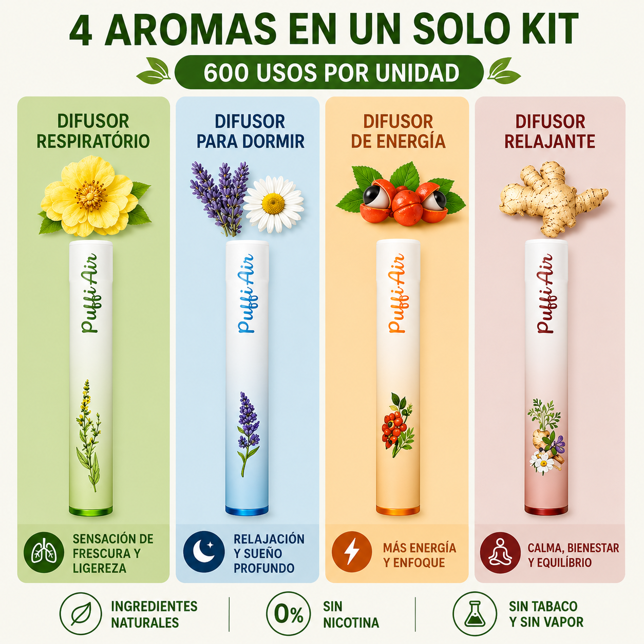 Puffi – Fórmula Natural 4 en 1 para Dejar el Vape.